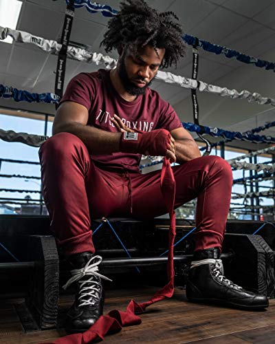 Title Boxing Elastic Mexican Hand Wrap, Maroon, 180"