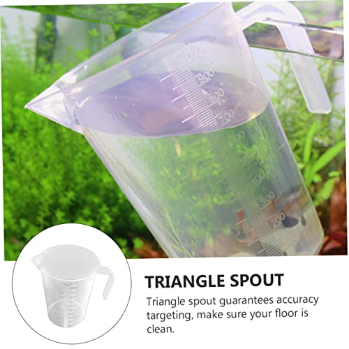 3 Pcs Aquarium Measuring Cup Triangle Spout Fish Tank Scale Cup Water Changing Fish Catching Tool