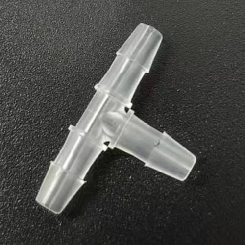 3 Way Tee Connector Equal Barbed T-Fitting 3 Way Hose Barb Adapter for Laboratory Biochemical Analytical Instruments Food Machinery Aquarium Equipment 100pc/pk (2.4mm 3/32'' Cir) - size: 2.4mm 3/32'' Cir