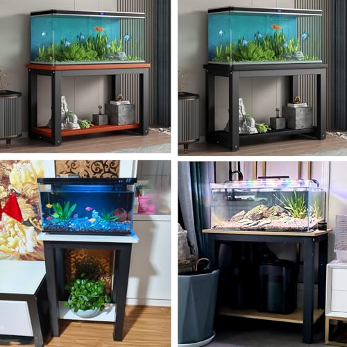Fish Tank Stand,Fish Tank Stand with Non-Slip Foot Mats, Stylish Black Aquarium Cabinet, Turtle Tank Table for Living Room, Reptile Stand, 70x45cm (27.5"x17.7") - color: C, size: 70x45cm(27 1/2"x17 3/4")