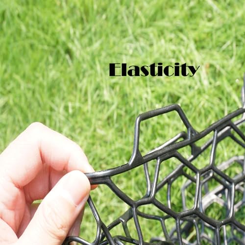 Rubber Fishing Net Replacement Hook Resist Net for Fly Fish Landing Net - color: Black, size: XL:Fits Hoop 23.6"-25"|Net Dia.23.6"|Depth:18"