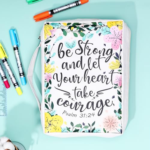 Mr. Pen- Bible Cover Case, Carrying Book Case with Durable Handle | Bible Protective Church Bag for Men & Women, Christian Gifts, Spring Blooms - color: Spring Blooms