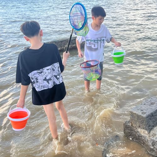 FishingNet2PieceSetRetractableNet forCatchingFrogs andTadpoles - color: Blue + Pink, size: 68.5