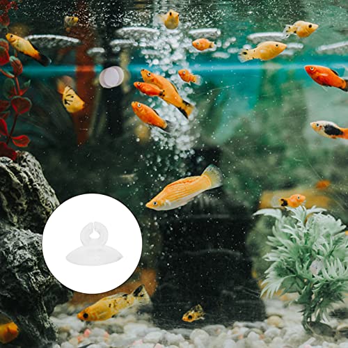 Hose Holder 25pcs Accessories Suckers Cup Fixing Air Rubber Professional Fish Holders Cups Clear Transparent for Clamps Hose Tank Aquarium Tube Holder Water Tubing Clip Clips