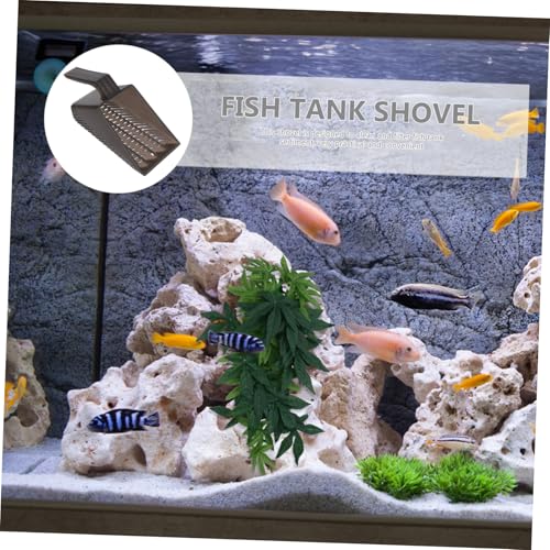Aquarium Sand Shovel Ergonomic Handle Fish Tank Substrate Sifter Tool for Easy Cleaning and Root Aquatic Gardens
