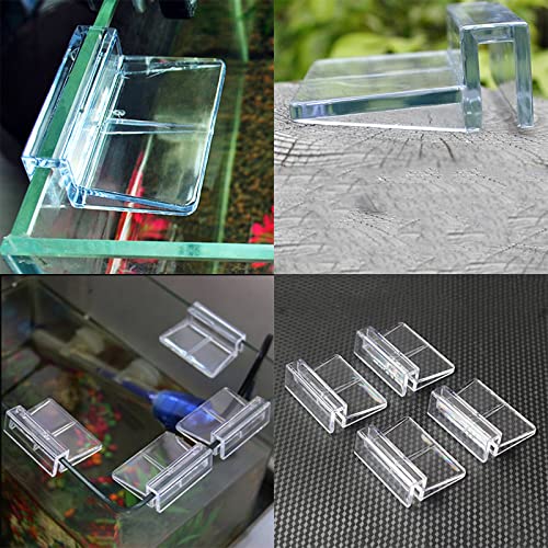 Suxgumoe Aquarium Cover Clip, 8 Pcs Universal Lid Clips for Rimless Aquariums (10MM)