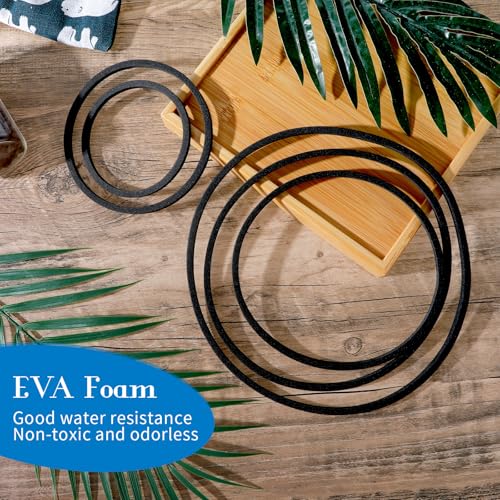 10PCS Fish Feeding Ring Set, Aquarium Floating Plant Barrier, Multi-Size Betta Feeding Rings for Fish Tank, Black Floating Food Feed-ing Rings