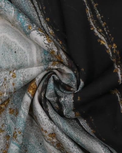 ZGMYC Watercolour Floral Printed Hijab Scarf for Women Soft Modal Cotton Instant Hijab Head Wraps Shawls Long Scarves - color: Color 33