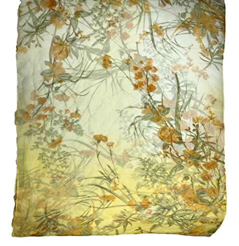Xyueanlo Scarfs for Women Lightweight Scarves Fashion Print Floral Pattern Scarf Shawls - color: F-yellow