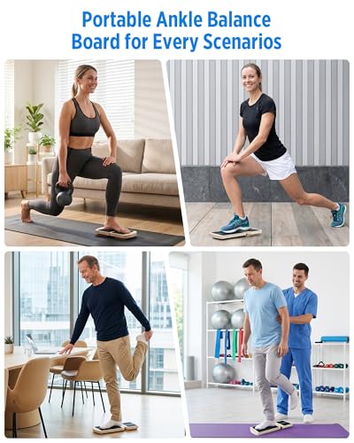 Ankle Balance Board Foot Strengthener, Adjustable Wobble Board with 15 Training Accessories, Stable & Durable Foot Trainer for Ankle Stability, Mobility & Foot Strength Training