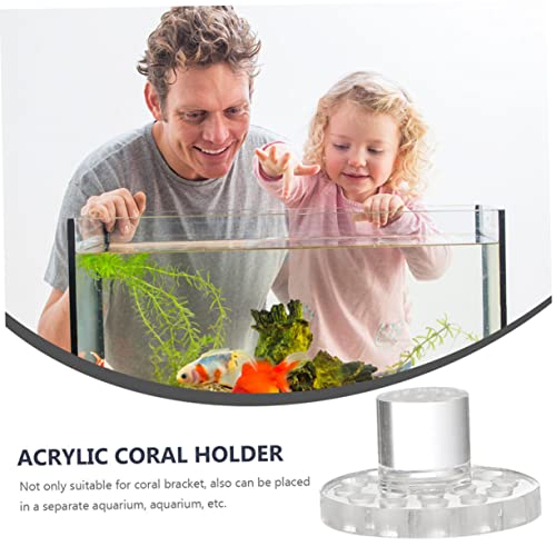Happyyami 10pcs Coral Button Bracket Fish Tank Stand Coral Plugs Coral Bracket Baseboard Trim Coral Rack Magnetic Fish Tank Coral Rack Fish Tank Accessories Rounde Equipment Aquarium Acrylic
