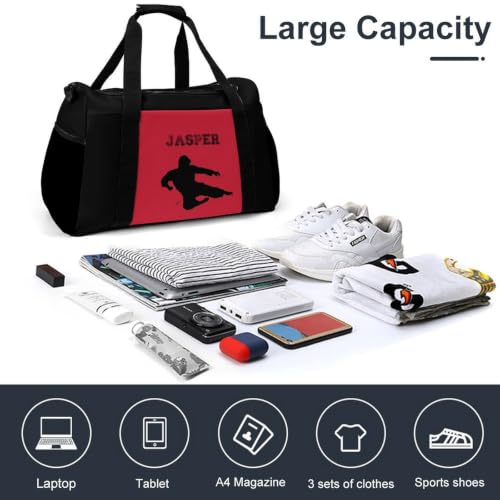 Custom Name Taekwondo Karate Duffle Bag,Personalized Martial Arts Gear Bag for kids Boy Girls,Water-Resistant Sparring Equipment - color: Taekwondo Karate-11