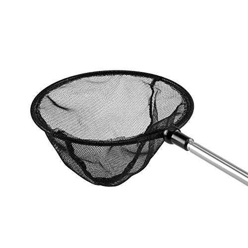 Lpraer Aquarium Fish Net with Extendable Stainless Steel Long Handle Fine Mesh Net for Fish Tank - size: 5 inch