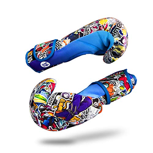 Sticker Bomb Adult Boxing Gloves - color: Roar Rage, size: 10 OZ