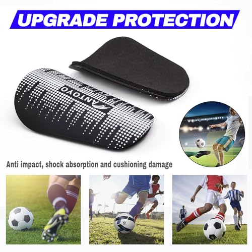 Mini Shin Guards Soccer Kids,Small Protective Gear with Fixed Straps | 2 Pairs Small Tiny Shin Pads Match Equipment Protective Tiny Shin Guards Soccer for All Ages - color: White Stars, size: XS(H: 3.1 in,W: 2.1 in)