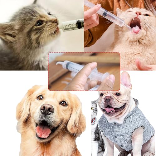 6PCS Pet Feeding Syringe Transparent Aseptic with Measurement 12ml Water Liquid Food Supply Feeding Dosing Device for Birds Dogs Cats Gardening Rinse (Curved Tip 6PCS)