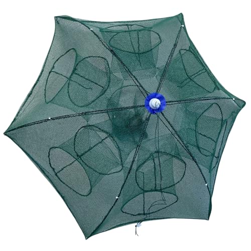 6/8/10/12 Holes Umbrella Fishing Net Cage Shrimp Fish Trap Foldable Fishing Baits Trap Crawfishes Trap Cast Net Cage - size: 12 holes