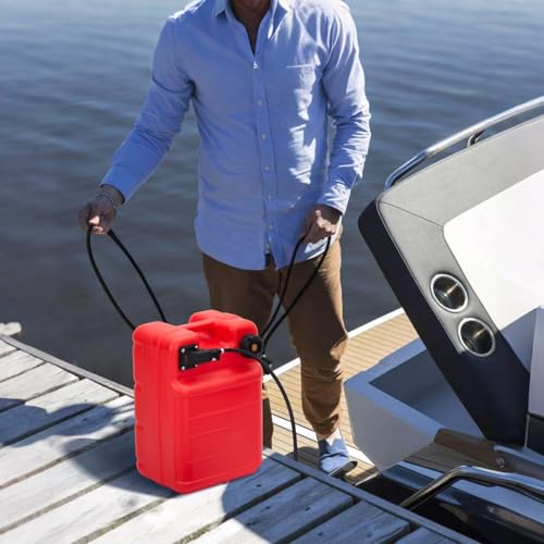 Marine Tank, 6 gal Outboard Marine Boat Transfer Tank with 9.8 ft Hose, Gauge, I-Shaped Handle, Easy to Carry for Outboard Engine Boats,Fishing Boat, Deck Boat,Yacht - size: 6 Gallon