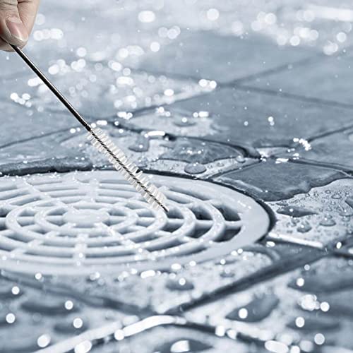 65" Flexible Drain Brush, Tube Pipe Cleaning Brush, Long Slim Cleaner Brush for Shower Sink Drain/Refrigerator Drain Hole/Dishwasher Air Gap/Fish Tank/Home Kitchen
