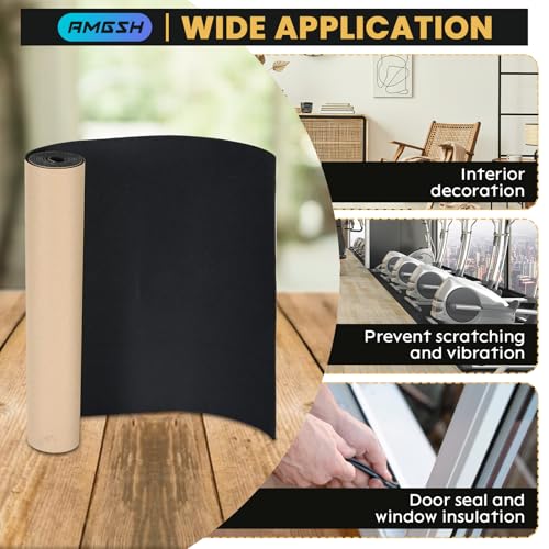 Sponge Neoprene with Adhesive Foam Rubber Sheet | 1/16" T X 12" W X 54" L Padding Gaskets,Crafts for Weather proofing or Stripping DIY Gasket or Sealing Material - size: 1/16” Thick X 12” Wide X 54” Long