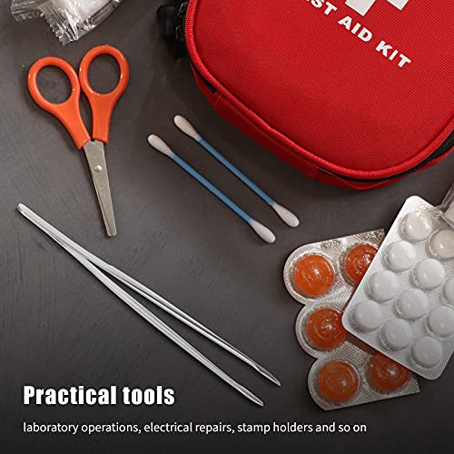 Zhehao 2 Pieces Flat Tip Tweezer Blunt Tip Tweezers Feeding Tongs Stainless Steel Lab Forceps with Straight Flat Scientific Forceps Lab Tweezers for Laboratory Work, Jewelry Making Craft, 4.75 Inches
