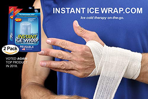 Instant Ice Wrap for Pain Relief, HEAL AT Home and Help First Responders with Instant Ice Wrap: 2 Packs, Reusable, No Refrigeration Needed: