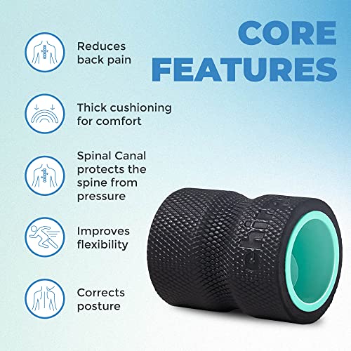 Chirp Wheel+ Foam Roller, Back & Neck Pain Relief, Mint 4-Inch | Focus Neck and Back Roller, Foam Roller for Tension Headaches, Trigger Point and Pressure Point Massage, 4 Inch - size: 4" - Focus