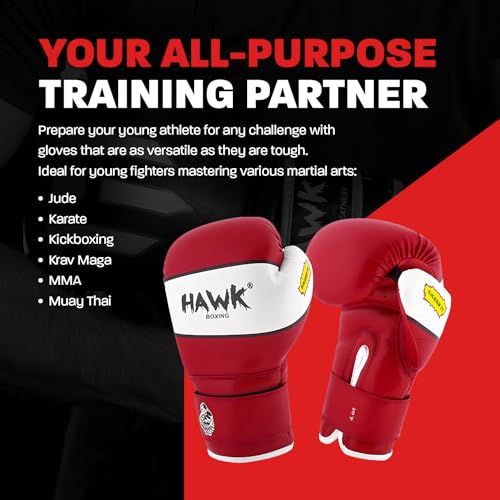 Kids Boxing Gloves for Kids Children Youth Punching Bag Kickboxing Muay Thai Mitts MMA Training Sparring Gloves - color: Red, size: 6 oz