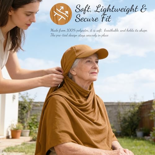 ZLYC Women Muslim Hijab Scarf with Visor Built-in Undercap Sun Protection Headwrap - color: Solid Yellow
