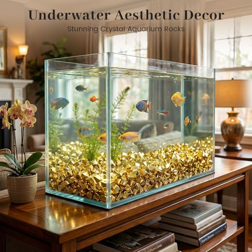 DOMESTAR 150 PCS Gold Acrylic Ice Rocks, Faux Nuggets Gems Vase Fillers | Pot of Gold, Pirate Jewelry Party Decorations, Birthday DIY Crafts & Table Scatter - color: Gold