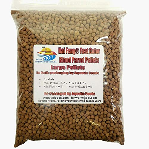 Fast Color Blood Parrot Large Pellets - 1.5-lbs - 680g (in Bulk Packing)