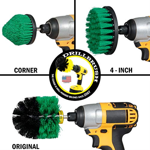Drill Powered Oven Cleaner - Stove Top Cleaner Brushes - Sink & Countertop | Kitchen Cleaning Supplies - Kitchen Power Scrubbing Brushes - Accessories for a Clean Home - Fridge Nylon Scrubbing Brush - color: Green