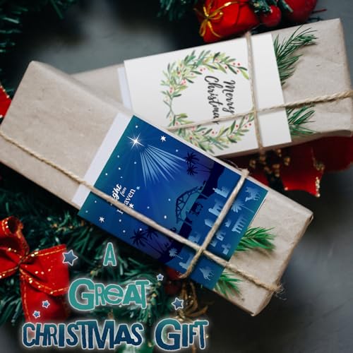 AmazingSpark 4 Set Christmas Gift Card Booklet Cardboard Nativity Scene Christmas Card for Gift Religious Xmas Money Holder Envelope for Cash Xmas Surprise Money Booklet for Adult Employee - style: Modern