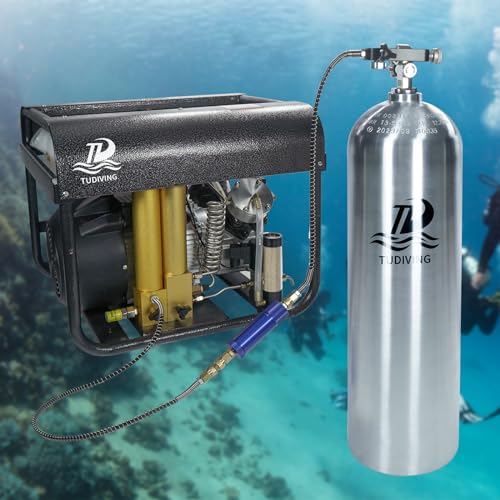 TUDIVING-11.1L Scuba Tank | 80 cu. ft Aluminum Tank | 4500psi Diving Cylinders | Air Tank | Snorkeling Gear for Adults-NO DOT (11.1L diving tank) - color: 11.1l Diving Tank