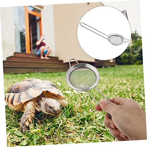 Toyvian 2pcs Feces Sifting Sand Shovel Reptile Substrate Litter Terrarium Reptile Poop Scooper Outdoor Sand Reptile Sand Scoop Reptile Scooper Poop Sifting Tools Stainless Steel Silver