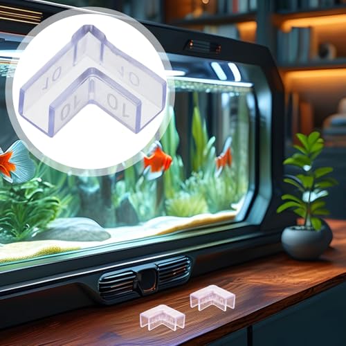 jojofuny 25pcs Aquarium Corner Protectors 90 Degree Fish Tank Glass Edge Guards for 10mm Thick Walls Safety Furniture Corner Bumpers Edge Covers