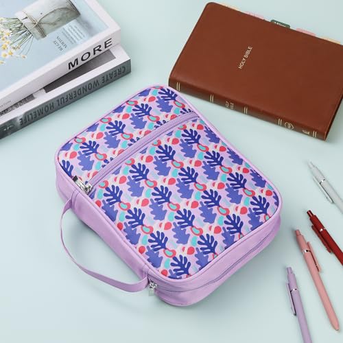 Mr. Pen- Bible Cover Case | Carrying Book Case with Durable Handle and Zippered Pocket, Bible Protective Church Bag for Men & Women, Christian Gifts - color: Petal Harmony