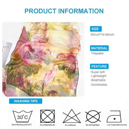 Xyueanlo Fashion Scarves for Women Lightweight Elegant Scarf Sunscreen Wraps Shawls - color: Nymphaea Yellow