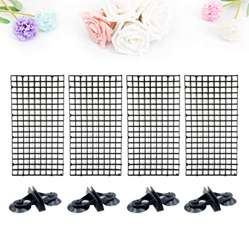 balacoo 1set Aquarium Panel Lattice Divider Suction Cups Black Easy to Install and Remove for Fish Separation and Breeding Versatile Aquarium Supplies