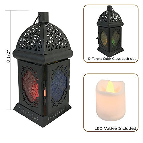 allgala Glass Moroccan Candle Lantern - color: Sm Square