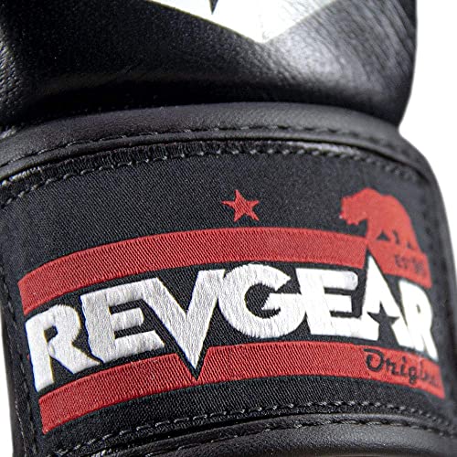 Revgear Pro Series MS1 MMA Boxing Gloves, Premium Leather for Muay Thai, Sparring, MMA Enthusiasts, Medium, Black, Ideal for Training, Great Crossover - size: X-Small