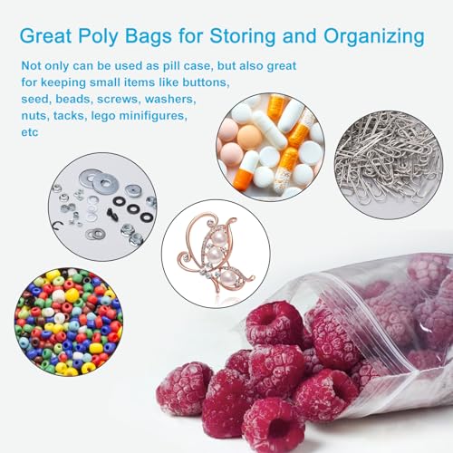 4''x 6'', (Pack of 100) 2 mil Thick Clear Plastic Reclosable Zip Poly Bags with Resealable Lock Seal Zipper for Photo, Jewelry, Bakery, Treats, Travel, Storage, Packaging & Shipping - size: 4" x 6"