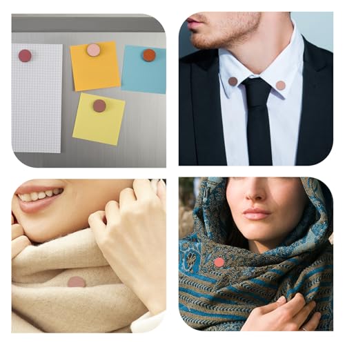 8pcs Hijab Pins, 0.55 Inch Strong Magnetic Pins - Multi-Purpose Colorful Scarf Clip Pinless Brooch Clip for Women Girls Clothes