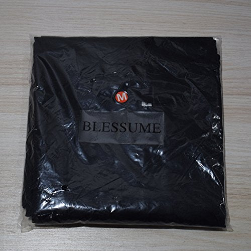 BLESSUME Medieval Wicca Pagan Ritual Robe with Belt - color: Black, size: Medium