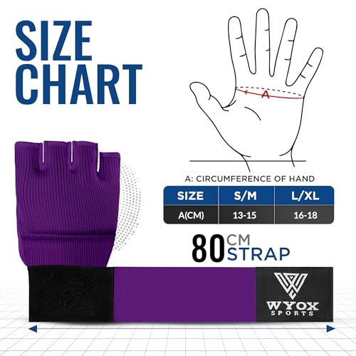 WYOX Boxing Hand Wraps Inner Gloves & Curved Focus Mitts Bundle for Men & Women Adults – 80cm Wrist Support, Gel Padding, MMA Muay Thai Kickboxing Training Gloves & Pads
