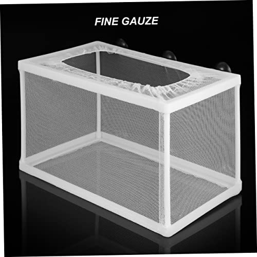 Mikikit 2pcs Fish Net Hatchery Incubator with Suction Cups for Aquarium Use Durable Breeding Net for Fish Tanks for Aquatic Environments