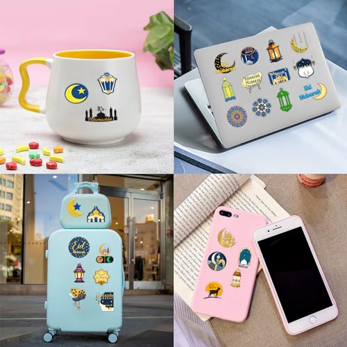 Eid Mubarak Temporary Tattoos 10 Sheets 100 PCS Ramadan Kareem Party Decorations Favors Supplies Themed Birthday Stickers Christmas Gifts for Boys Girls Class School Prizes Carnival Christmas