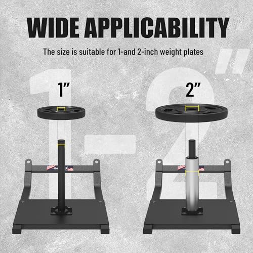 GanFindX Weight Sled, Workout Sled, Fitness Strength Training Sled for Athletic Exercise and Speed Improvement, Suitable for 1" and 2" Weight Plates - color: Gray