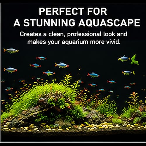 Black Aquarium Background Film, 39 x 12 in, Static Cling Fish Tank | PVC Static Cling, No Glue, No Residue, Removable, Reusable, Easy Install, for Fish Tank Decor - size: 39"x12"in