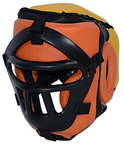 Ring to Cage Removable Safety Mask Training Headgear for Boxing, Muay Thai, MMA, Kickboxing - Youth and Adult Size - size: Small/Medium (19” to 22” Head circumference)